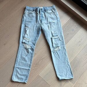 Frame Le Slouch Distressed Jeans